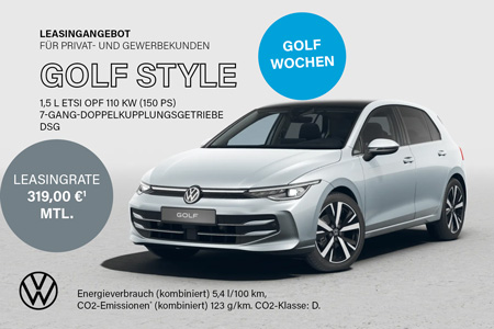 VW Golf Style 1,5 l eTSI Privat- und Gewerbekunden