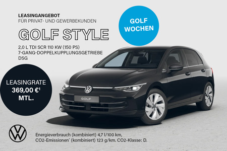 VW Golf Style 2,0 l TDI Privat- und Gewerbekunden